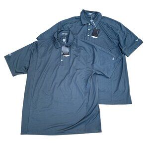 BUNDLE of 2 Brand New Nike Golf Dry Fit Polo Blue XL With Embroidery